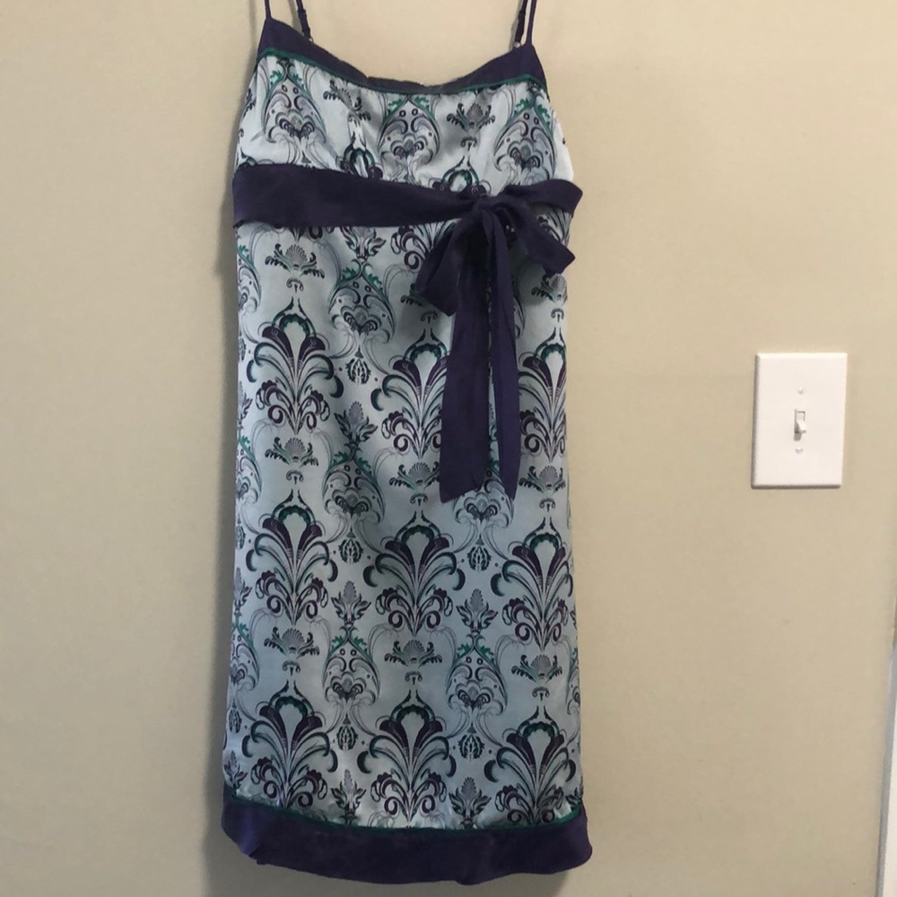 To The Max Silk Dress Blue Purple and Green